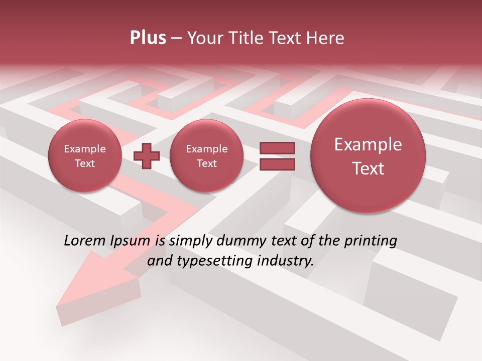 Labyrinth Render Business PowerPoint Template