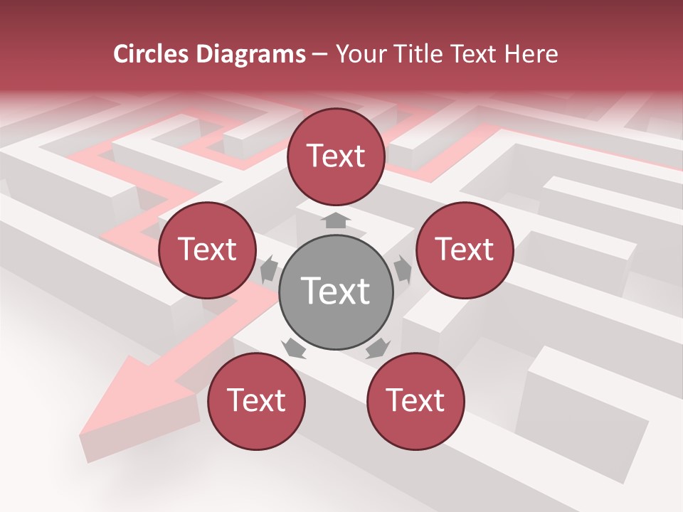 Labyrinth Render Business PowerPoint Template