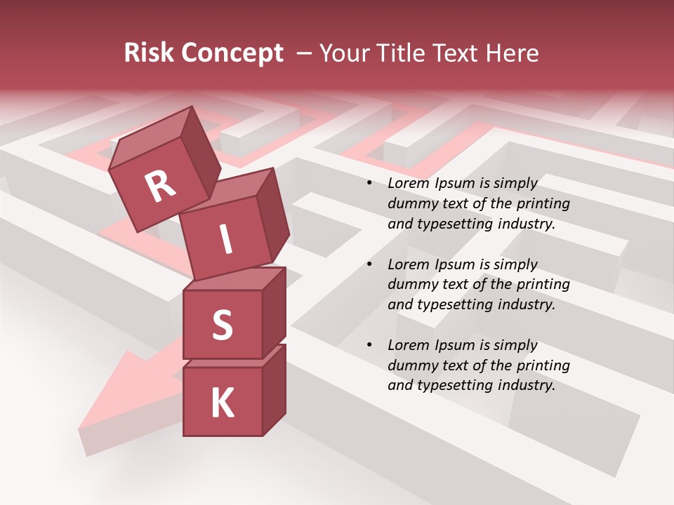 Labyrinth Render Business PowerPoint Template