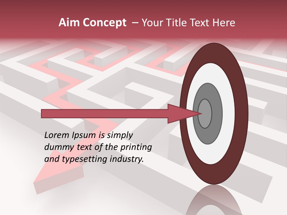 Labyrinth Render Business PowerPoint Template
