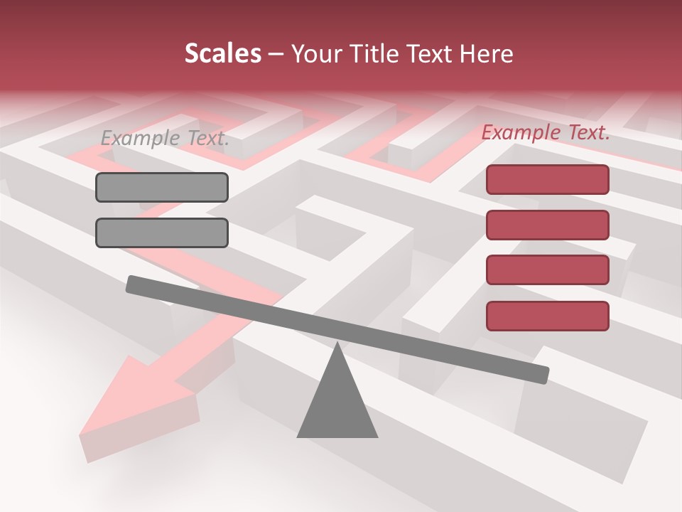 Labyrinth Render Business PowerPoint Template
