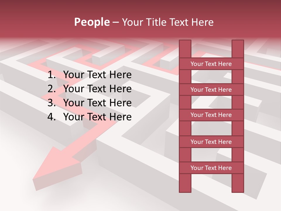 Labyrinth Render Business PowerPoint Template