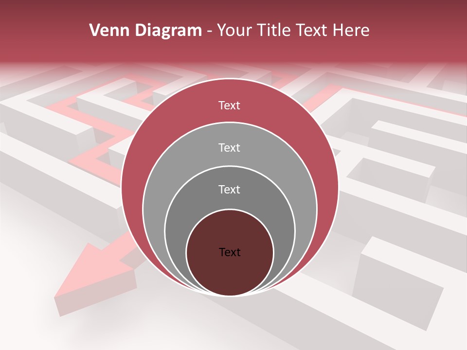 Labyrinth Render Business PowerPoint Template