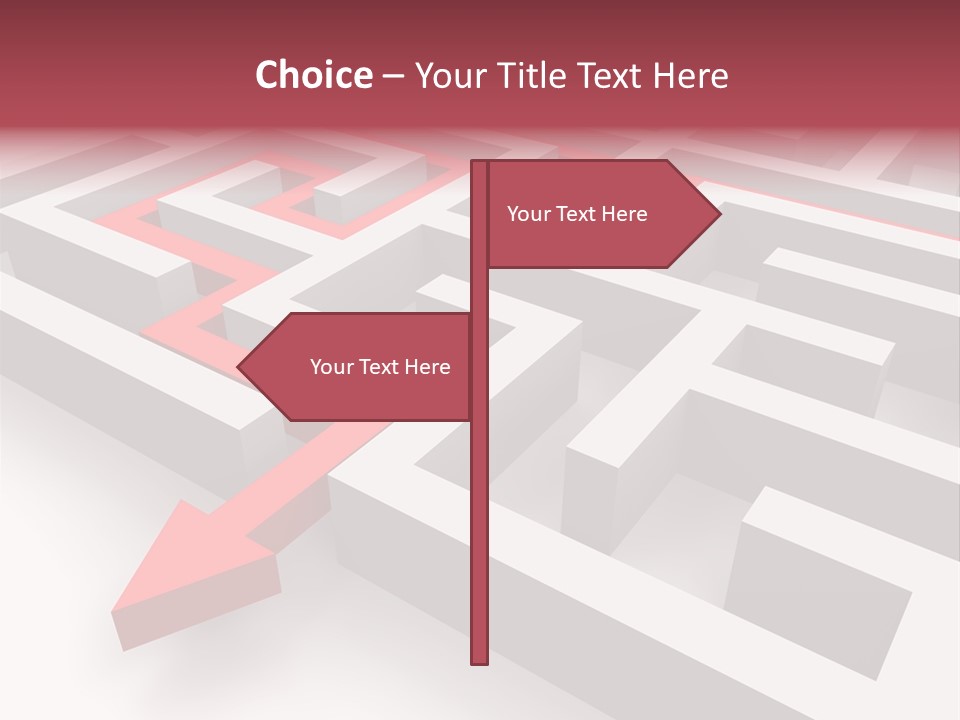 Labyrinth Render Business PowerPoint Template