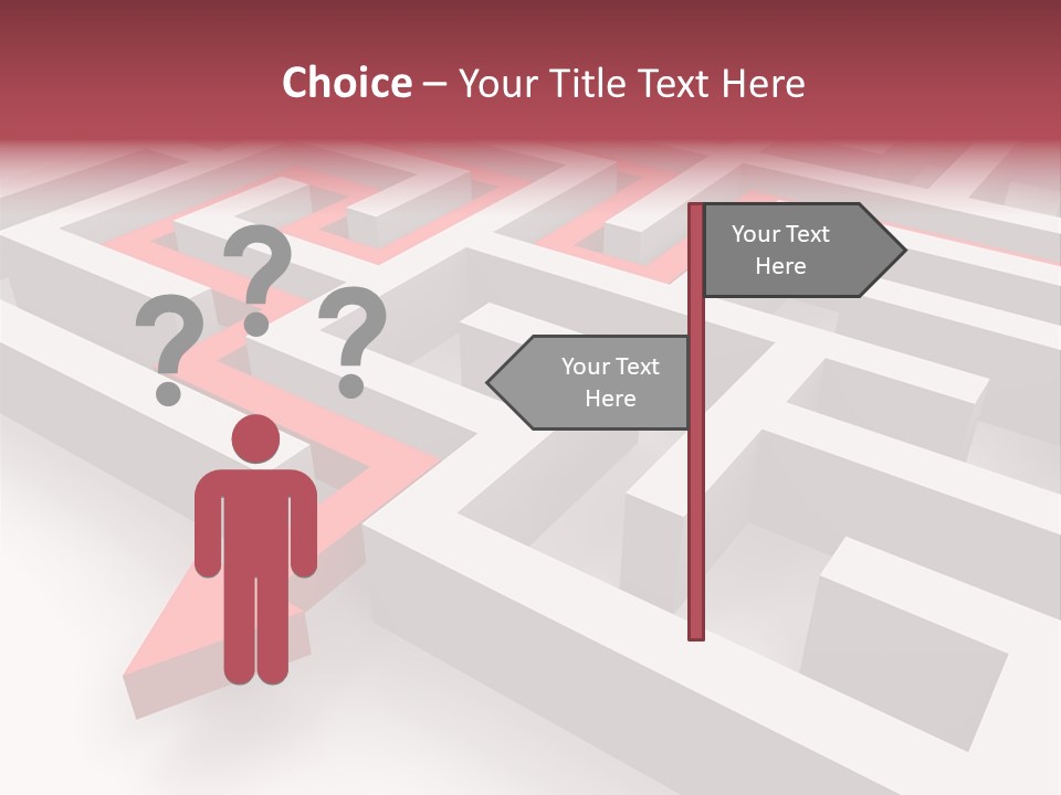 Labyrinth Render Business PowerPoint Template