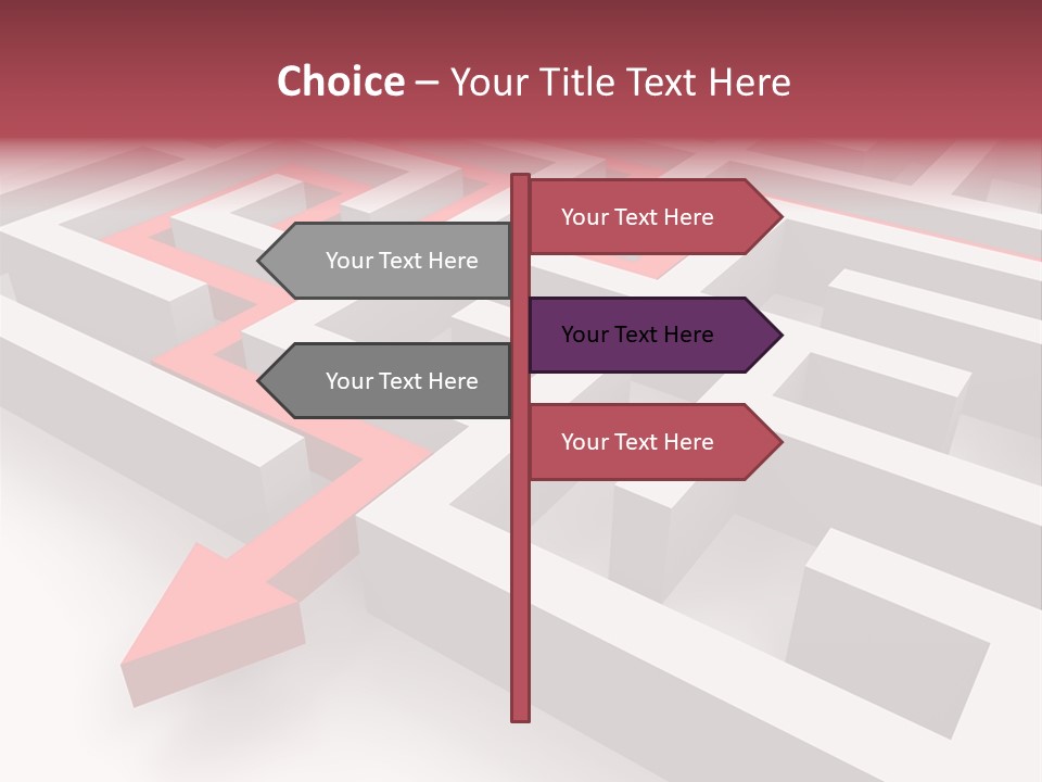 Labyrinth Render Business PowerPoint Template