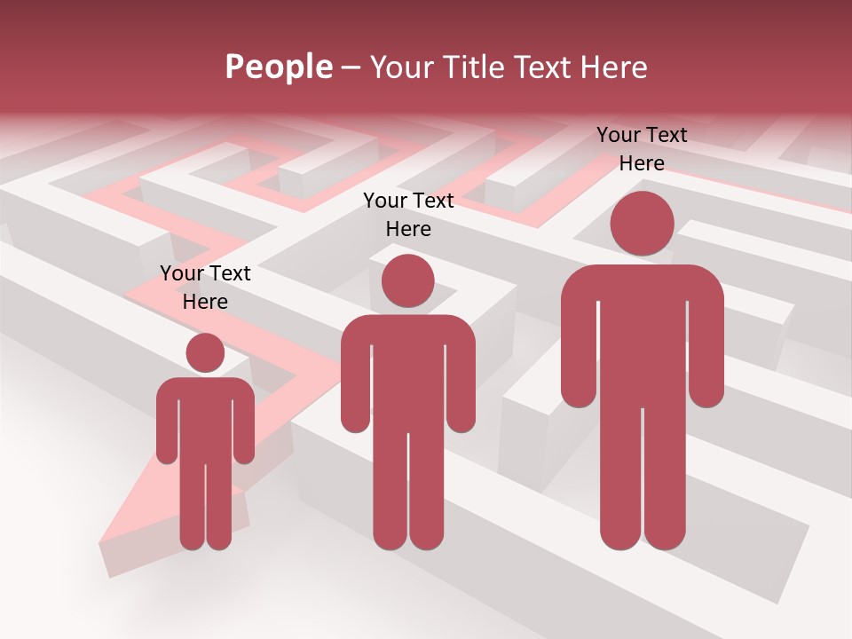 Labyrinth Render Business PowerPoint Template