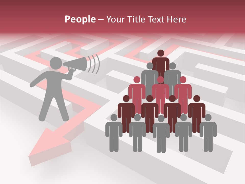 Labyrinth Render Business PowerPoint Template