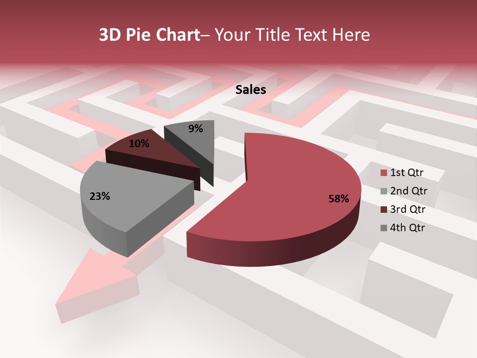 Labyrinth Render Business PowerPoint Template