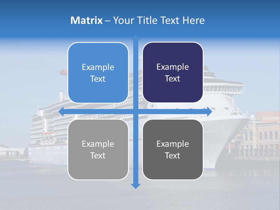 Break Blue Liner PowerPoint Template