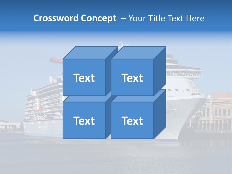 Break Blue Liner PowerPoint Template
