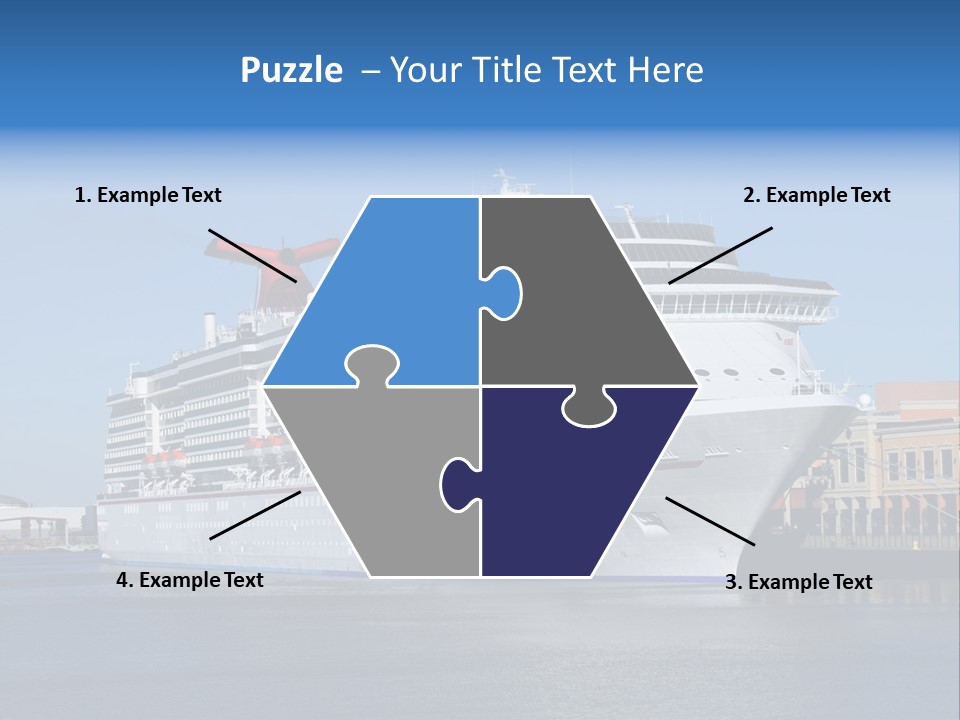 Break Blue Liner PowerPoint Template