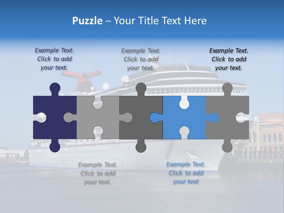 Break Blue Liner PowerPoint Template