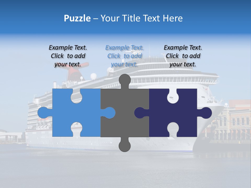 Break Blue Liner PowerPoint Template