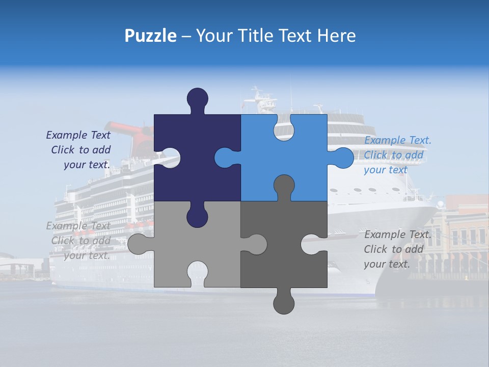 Break Blue Liner PowerPoint Template