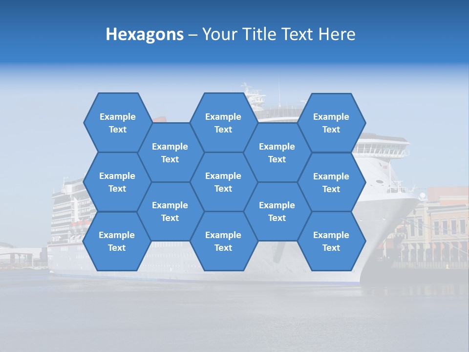 Break Blue Liner PowerPoint Template