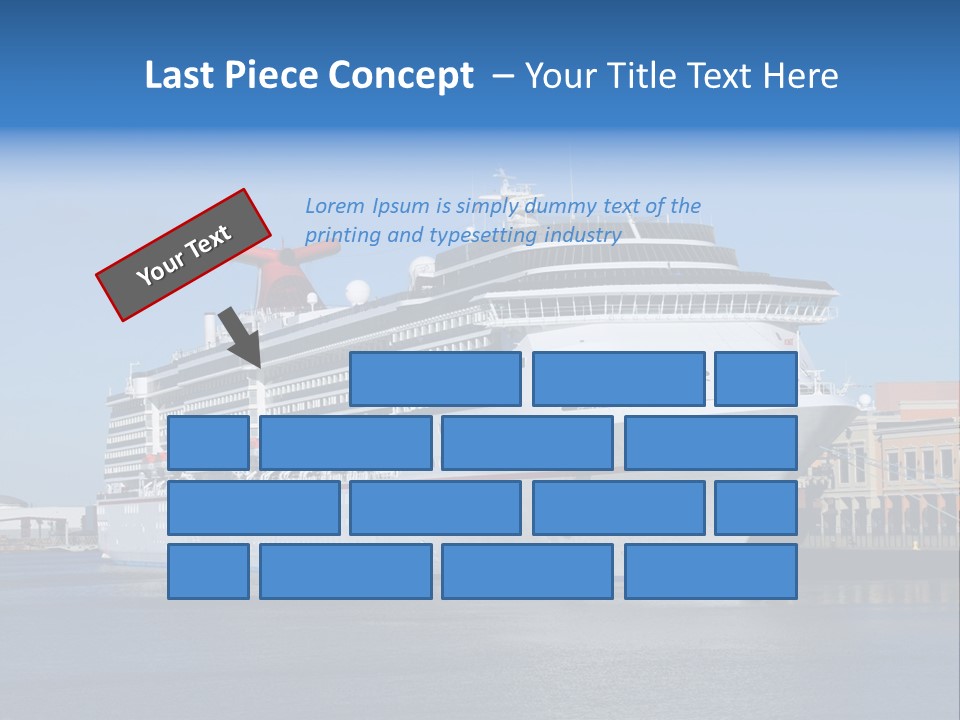 Break Blue Liner PowerPoint Template