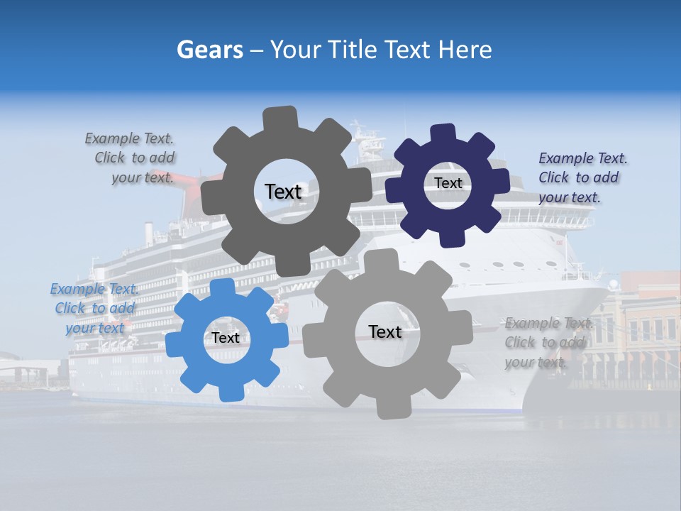 Break Blue Liner PowerPoint Template