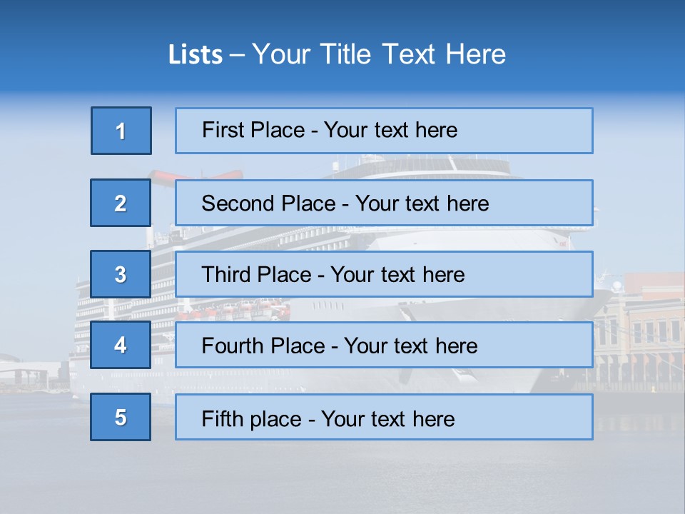 Break Blue Liner PowerPoint Template