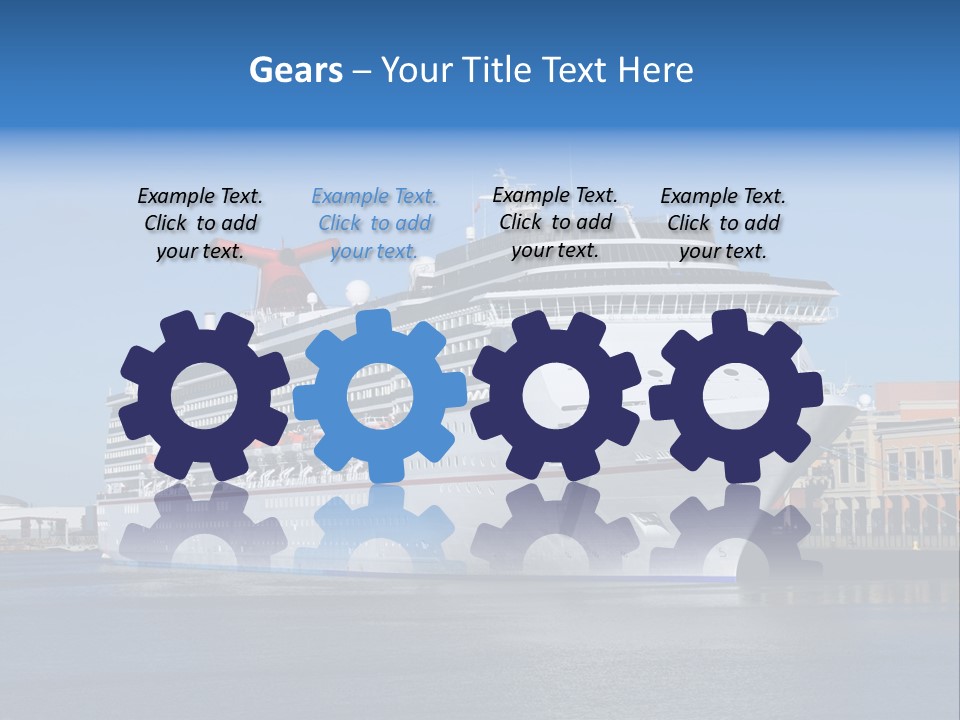 Break Blue Liner PowerPoint Template