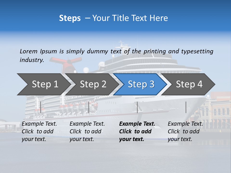 Break Blue Liner PowerPoint Template