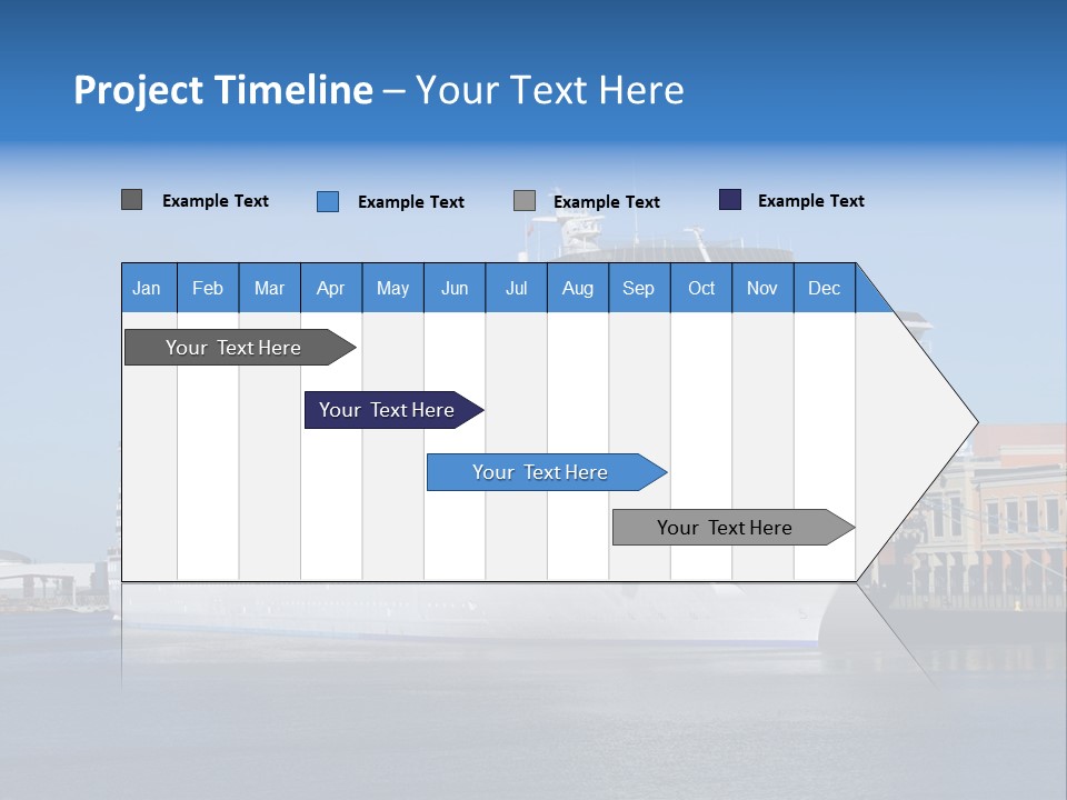 Break Blue Liner PowerPoint Template