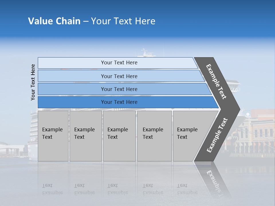 Break Blue Liner PowerPoint Template