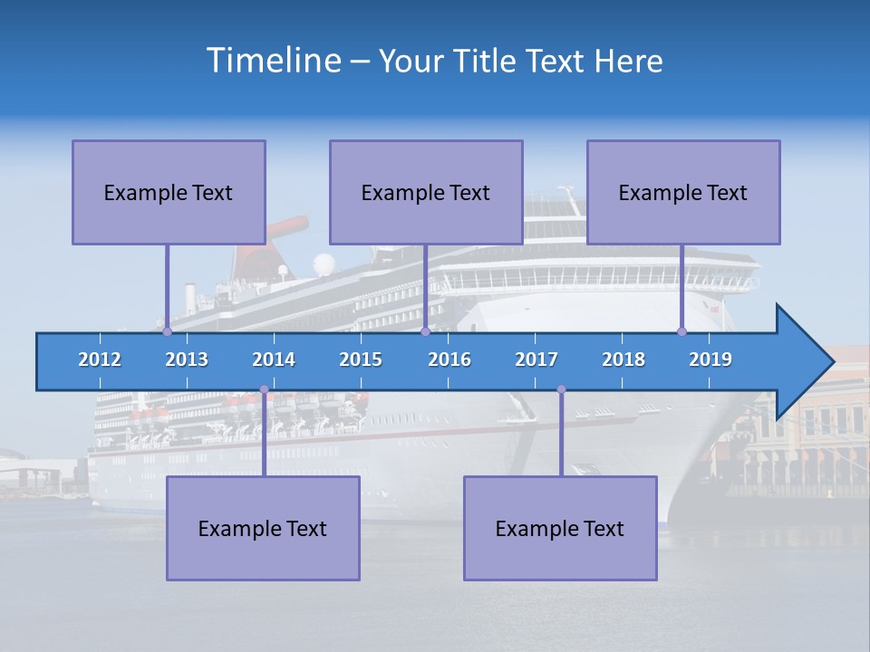Break Blue Liner PowerPoint Template