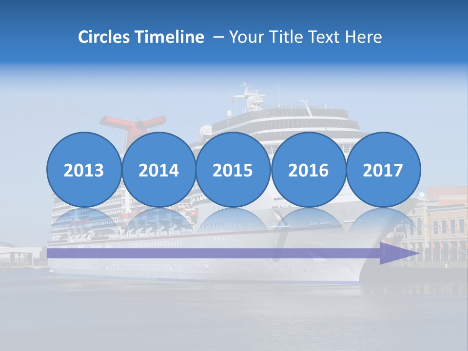 Break Blue Liner PowerPoint Template