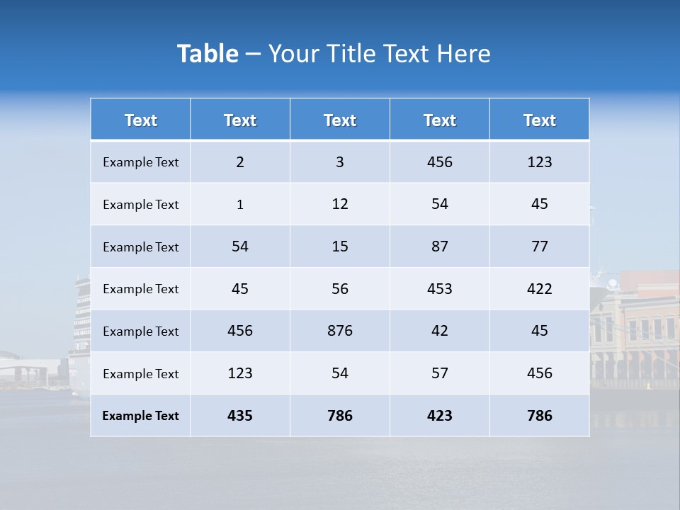 Break Blue Liner PowerPoint Template