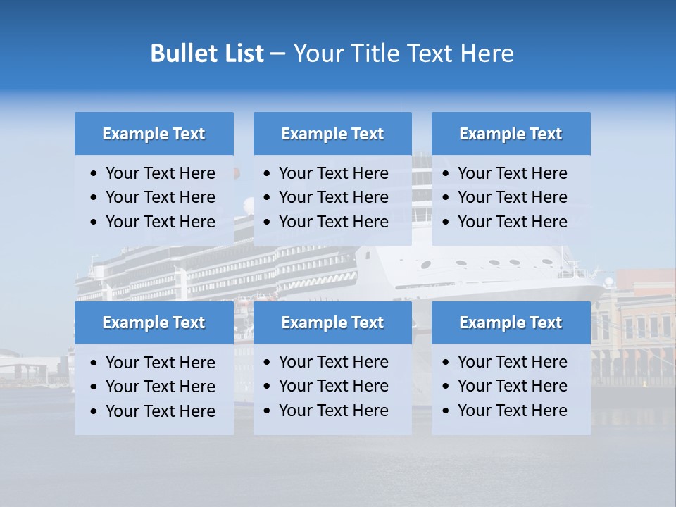 Break Blue Liner PowerPoint Template