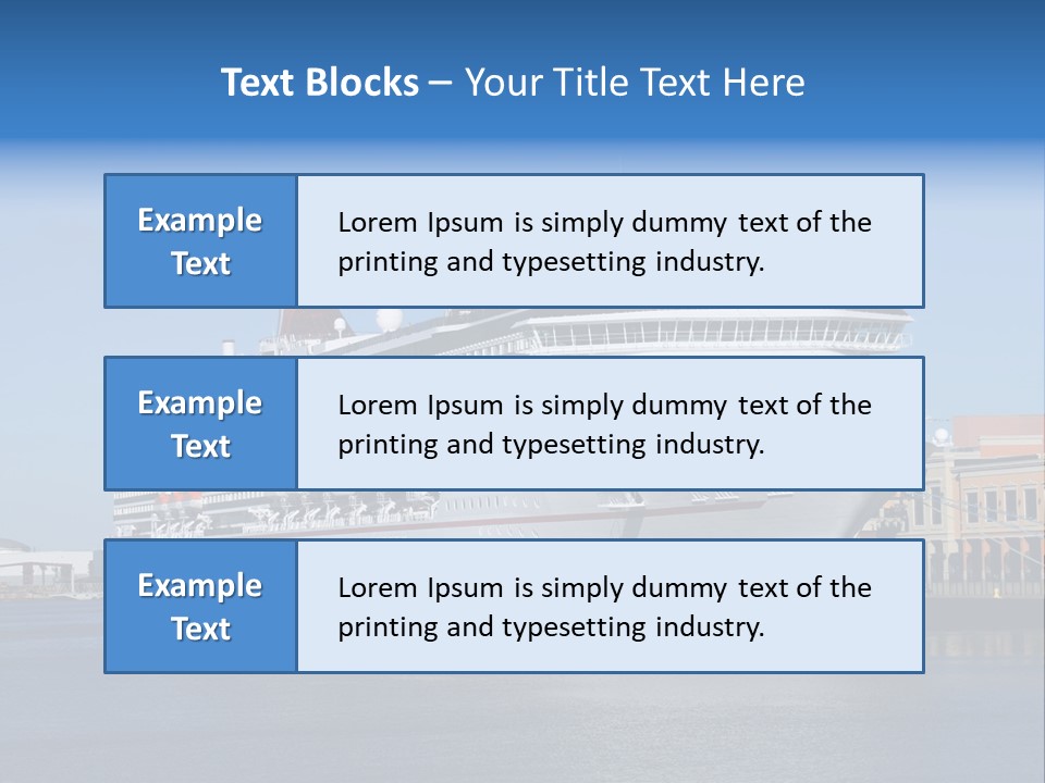 Break Blue Liner PowerPoint Template
