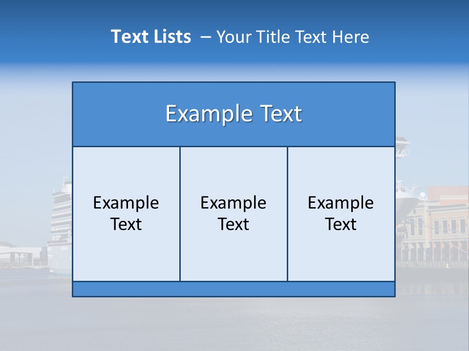 Break Blue Liner PowerPoint Template