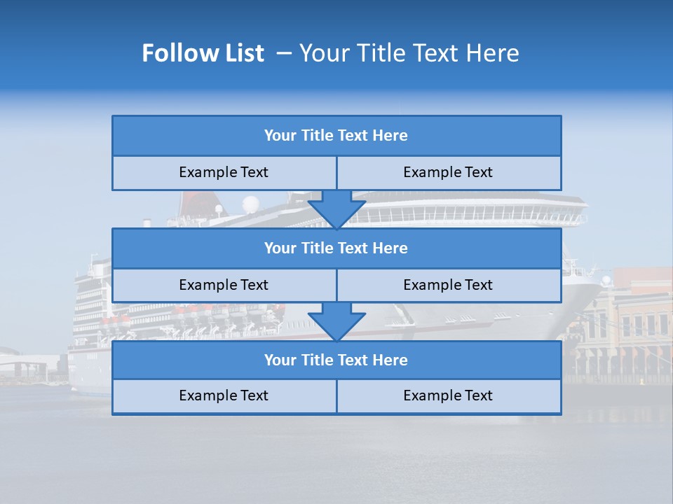 Break Blue Liner PowerPoint Template