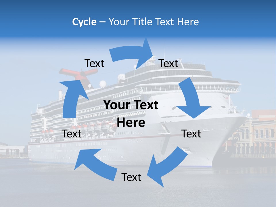 Break Blue Liner PowerPoint Template