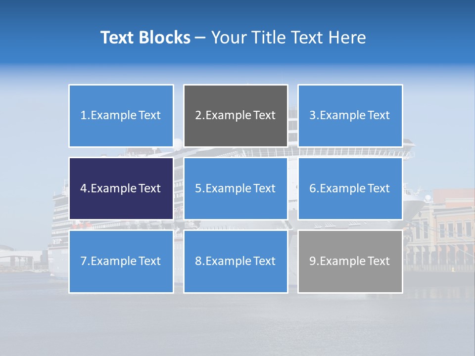 Break Blue Liner PowerPoint Template