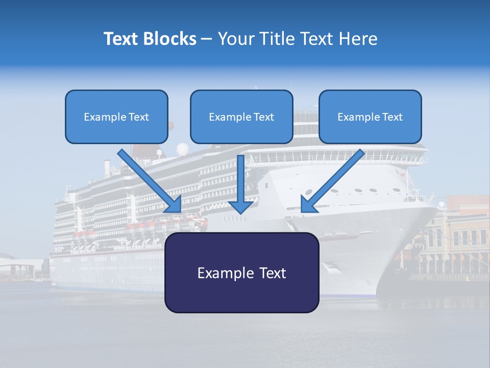 Break Blue Liner PowerPoint Template