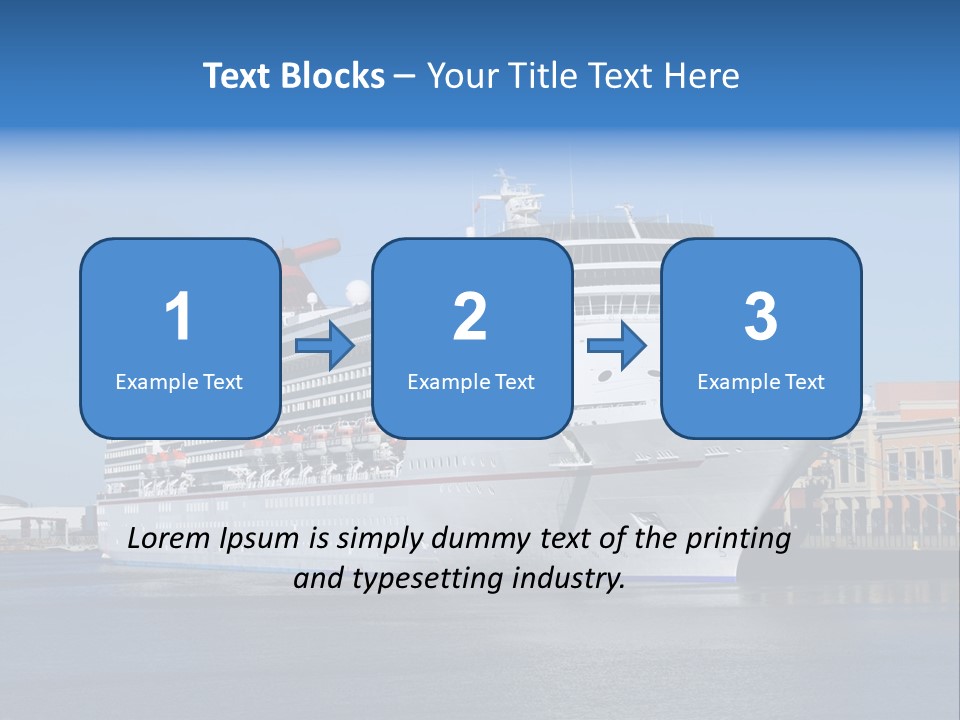 Break Blue Liner PowerPoint Template
