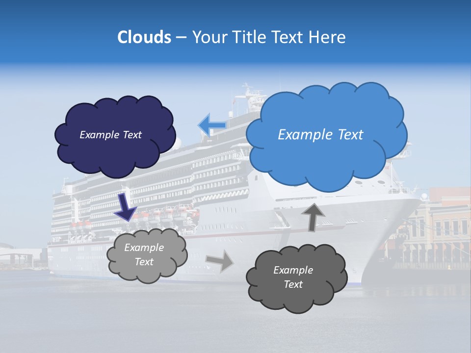 Break Blue Liner PowerPoint Template