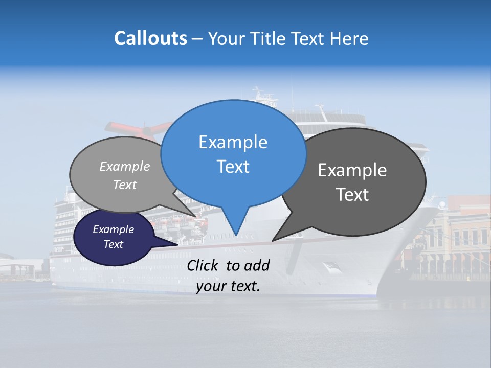 Break Blue Liner PowerPoint Template