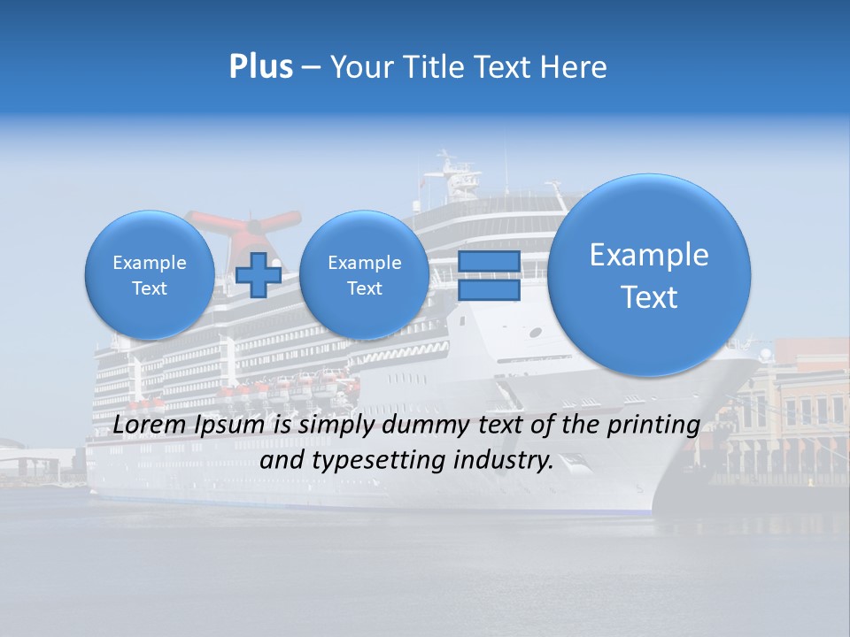 Break Blue Liner PowerPoint Template