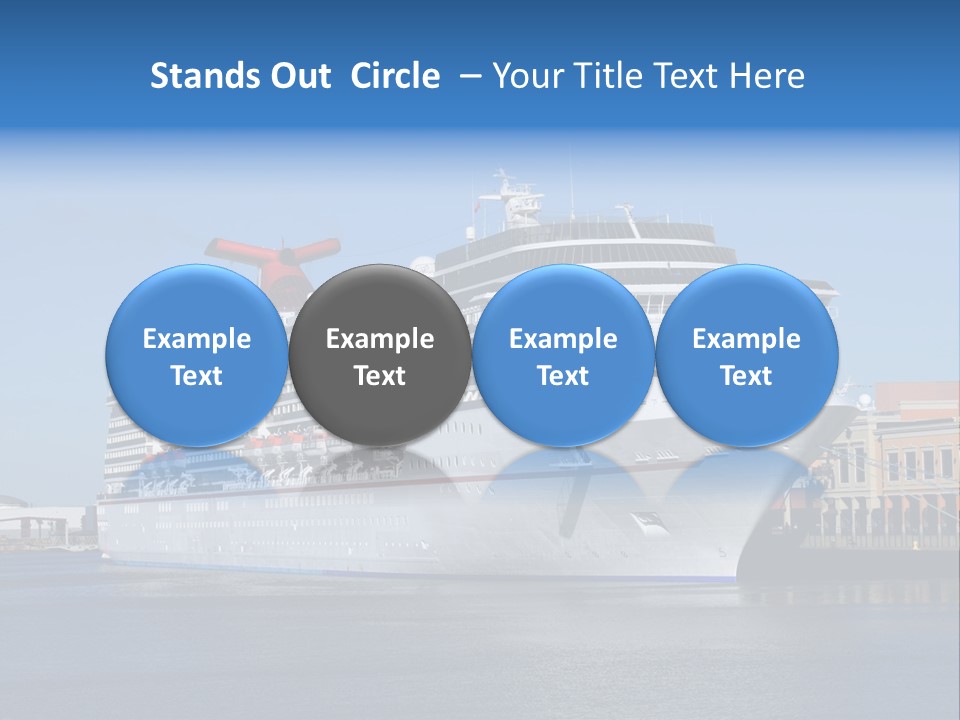 Break Blue Liner PowerPoint Template