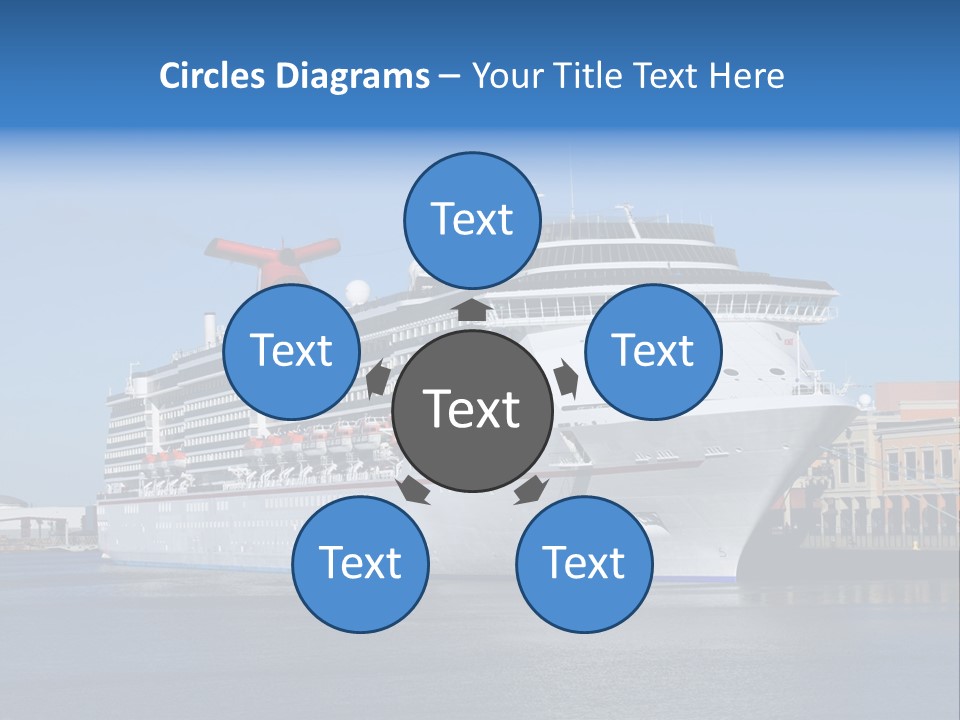 Break Blue Liner PowerPoint Template