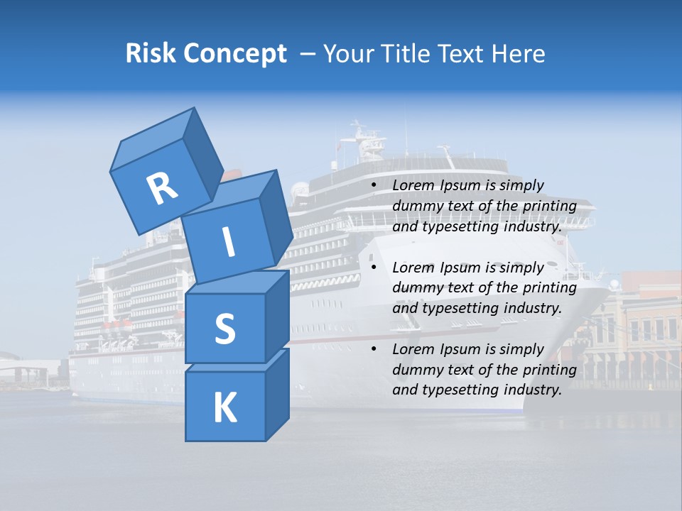 Break Blue Liner PowerPoint Template