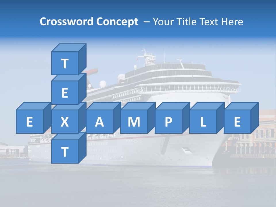 Break Blue Liner PowerPoint Template