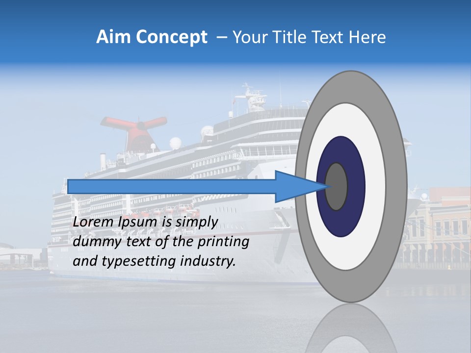 Break Blue Liner PowerPoint Template