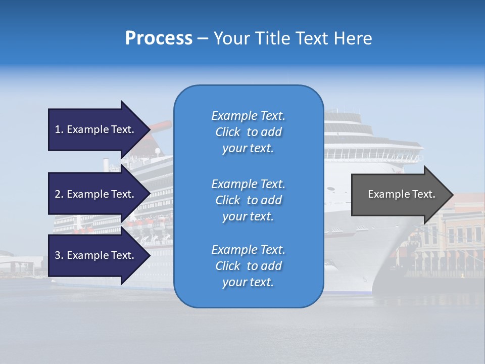 Break Blue Liner PowerPoint Template