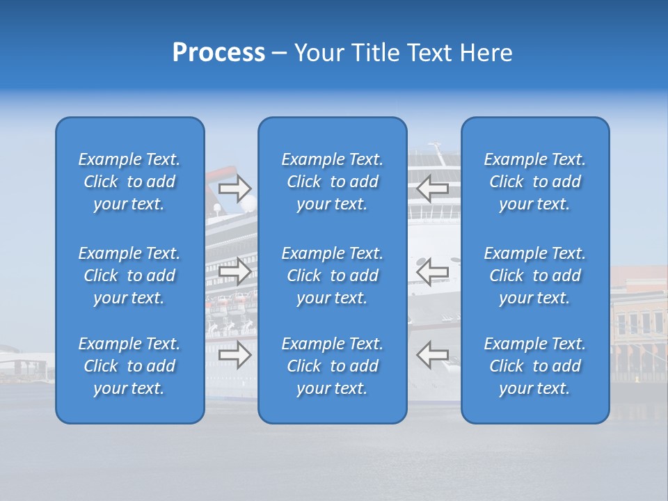 Break Blue Liner PowerPoint Template
