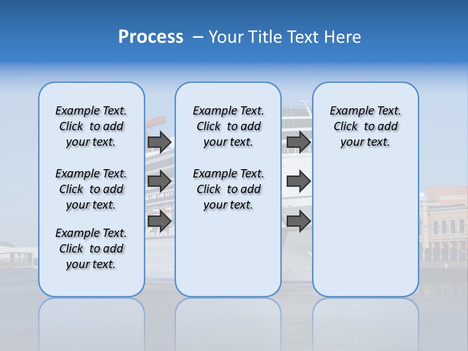 Break Blue Liner PowerPoint Template