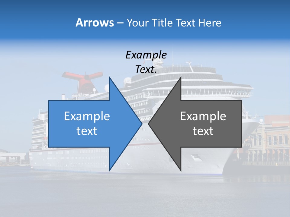 Break Blue Liner PowerPoint Template
